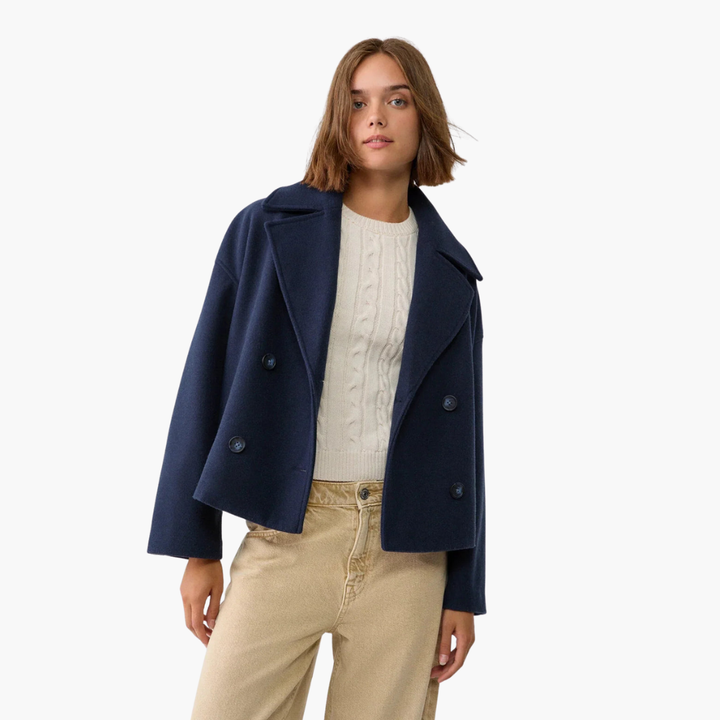 Cappotto corto donna doppiopetto in lana | Altivaro