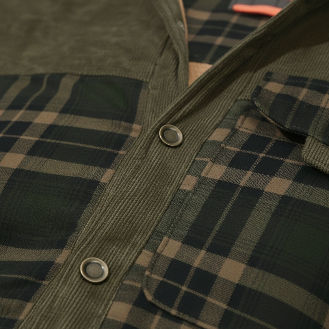 Camicia Uomo Flanella Bottoni Casual | Altivaro