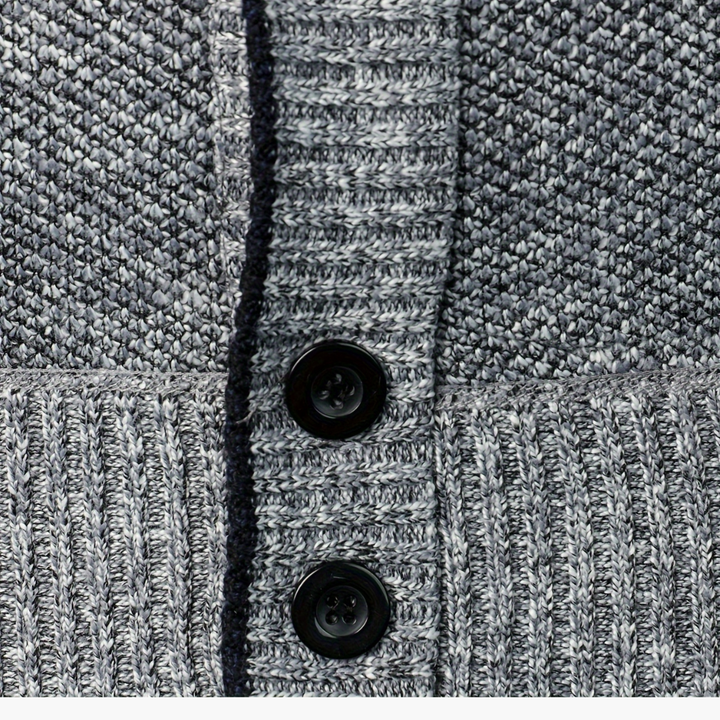 Cardigan uomo in tessuto misto, con bottoni e tasche | Altivaro