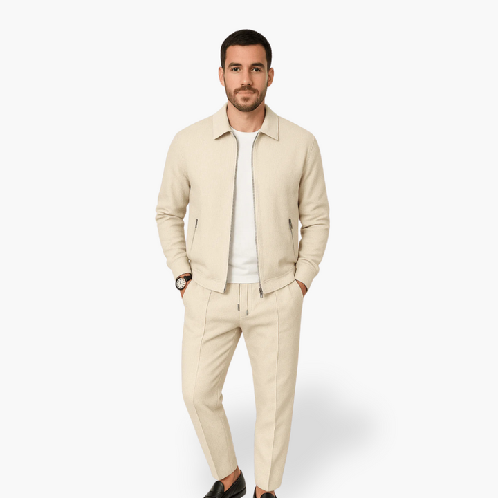 Completo Uomo in Maglia Waffle con Giacca e Pantaloni | Altivaro