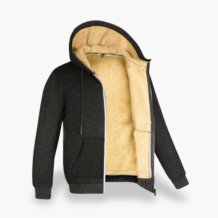 Men's Winter Hoodie Lined with Synthetic Fur | Altivaro