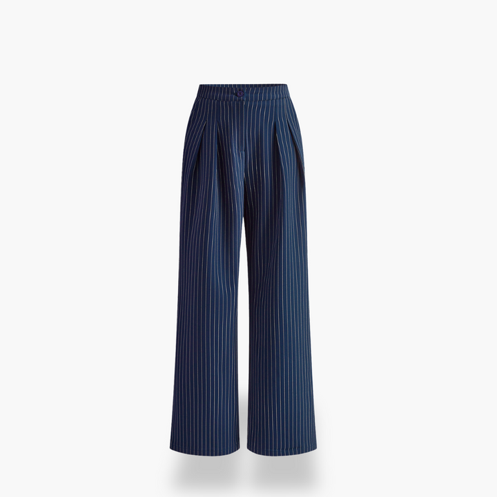 Women's Wide Leg Striped Pants in Lightweight Fabric | Altivaro