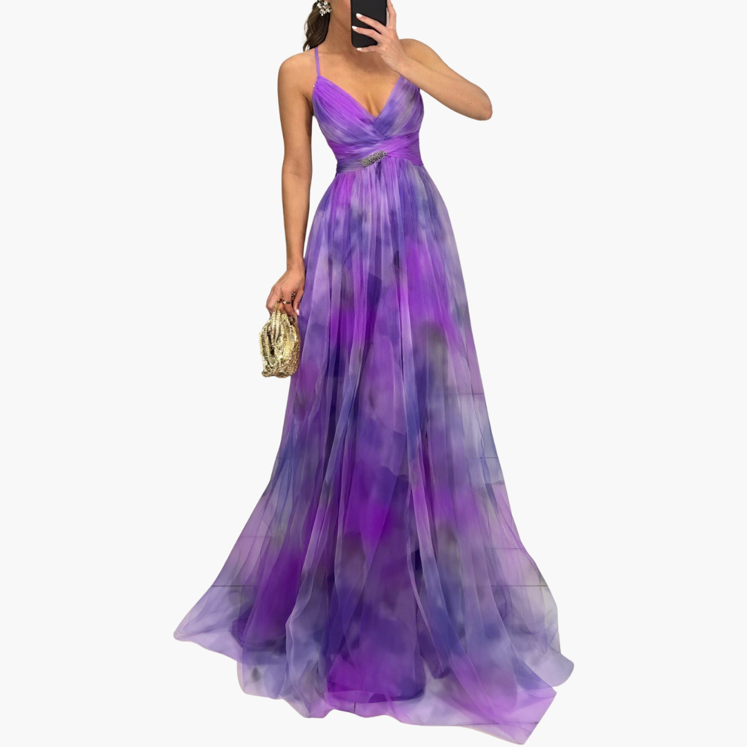 Women's Long Evening Dress in Elegant Chiffon | Altivaro