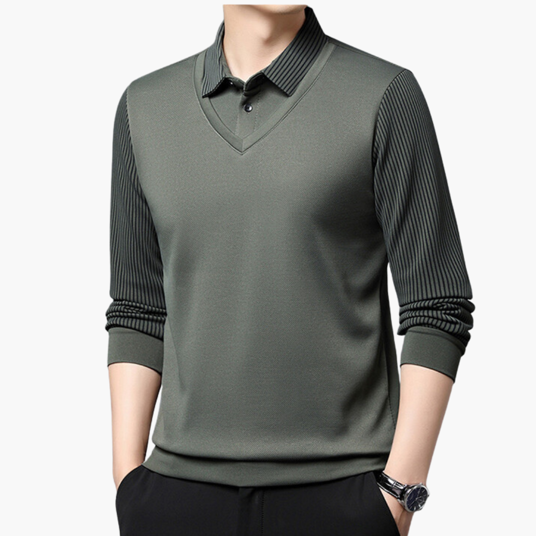 Maglione da Uomo con Colletto e Scollo a V | Altivaro