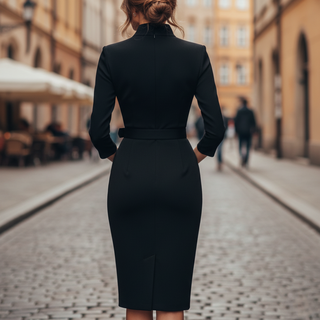 Abito da Donna Nero con Cintura | Altivaro