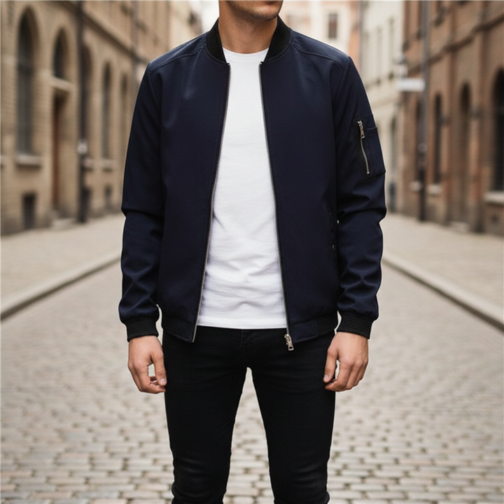 Herren Nylon Bomberjacke mit Taschen und Reißverschluss | Altivaro