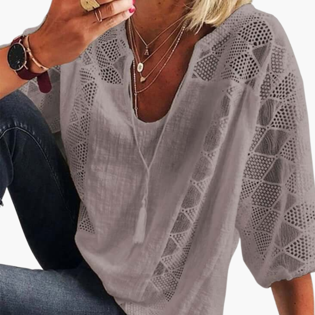 Blusa Donna con Dettagli In Pizzo | Altivaro