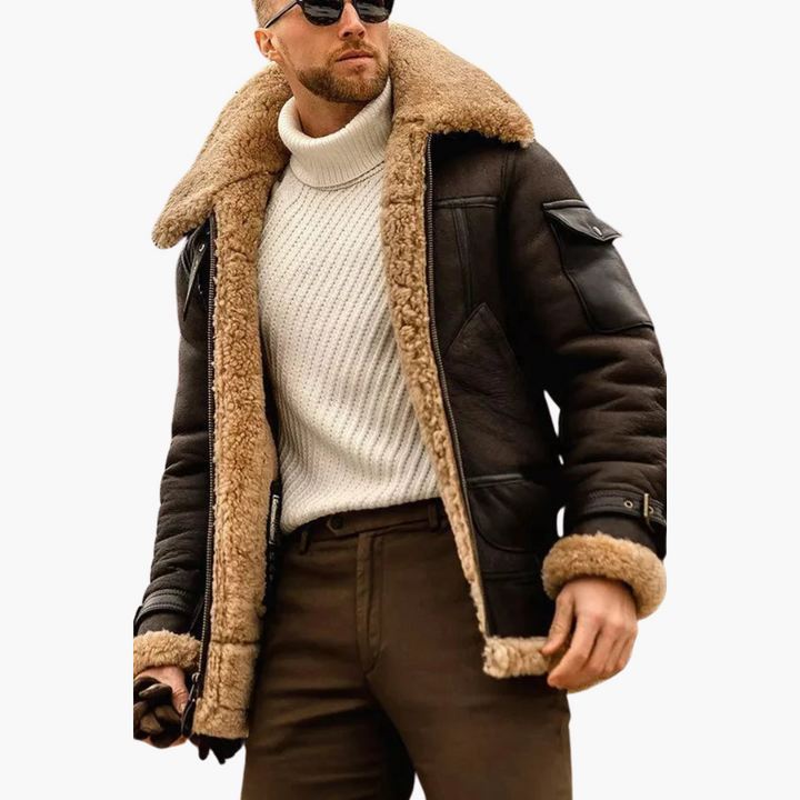 Giacca Uomo Pelle Fodera Shearling Invernale | Altivaro