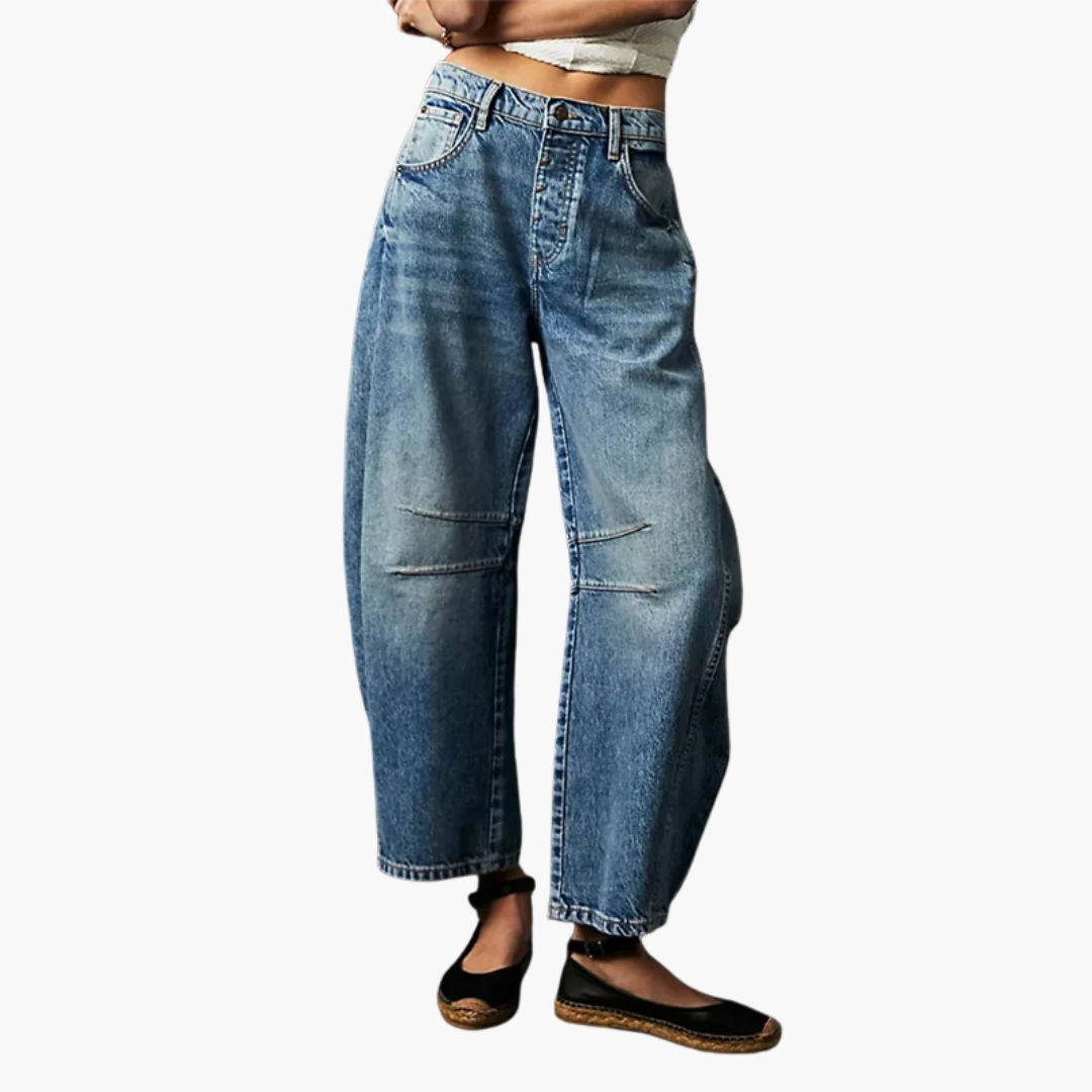 Jeans Donna a Gamba Larga, Denim Leggero | Altivaro