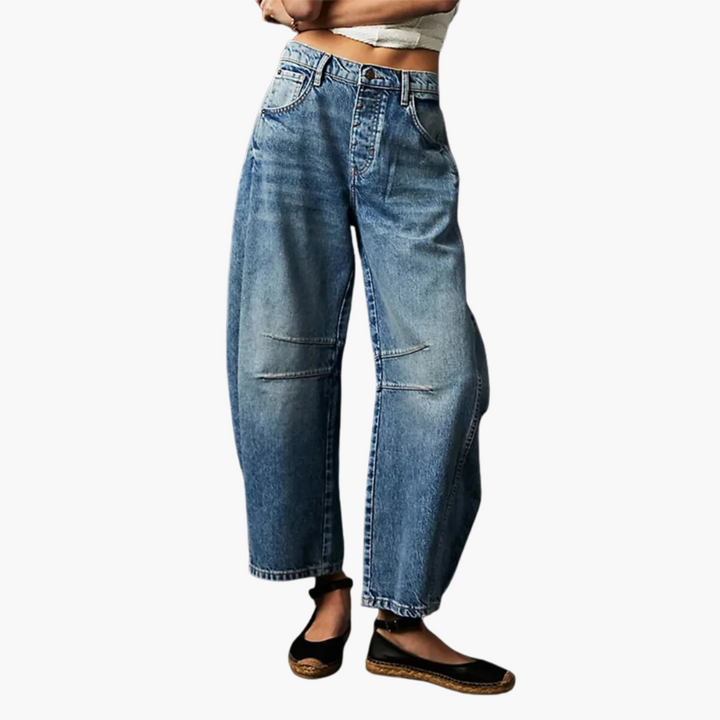 Jeans Donna a Gamba Larga, Denim Leggero | Altivaro