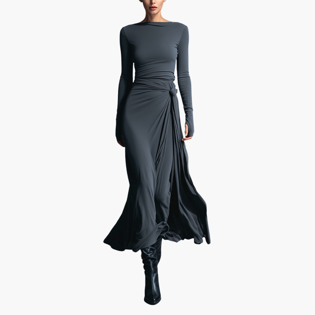 Abito Donna Lungo Drappeggiato Elegante | Altivaro