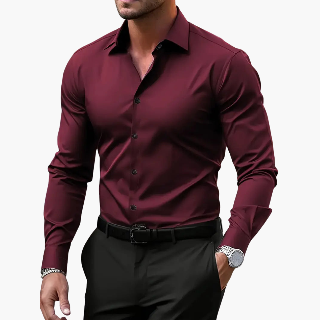 Camicia Uomo Slim Fit Elegante Maniche Lunghe | Altivaro