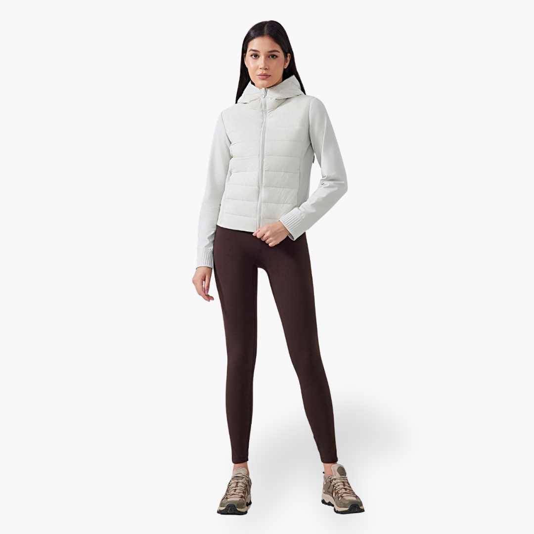 Giacca Donna Ibrida Piumino Softshell Leggera con Cappuccio | Altivaro