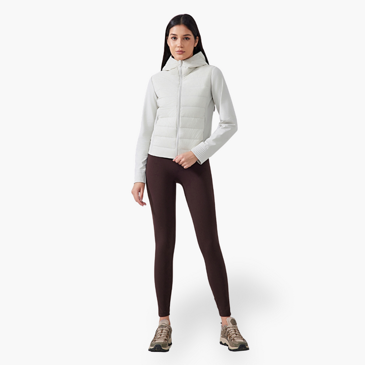 Giacca Donna Ibrida Piumino Softshell Leggera con Cappuccio | Altivaro