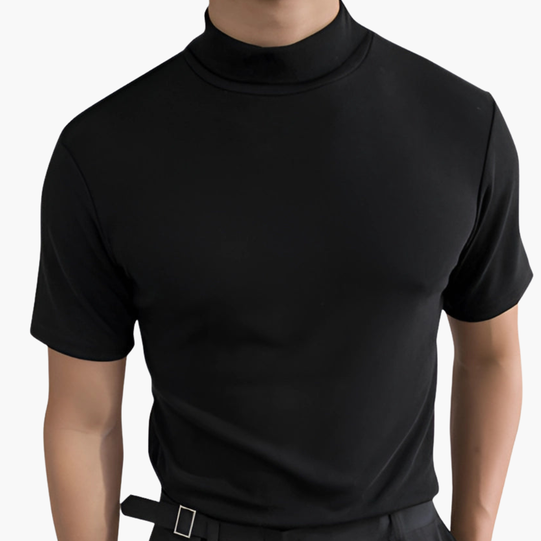 Maglietta Uomo Collo Alto Slim Fit Elasticizzata | Altivaro