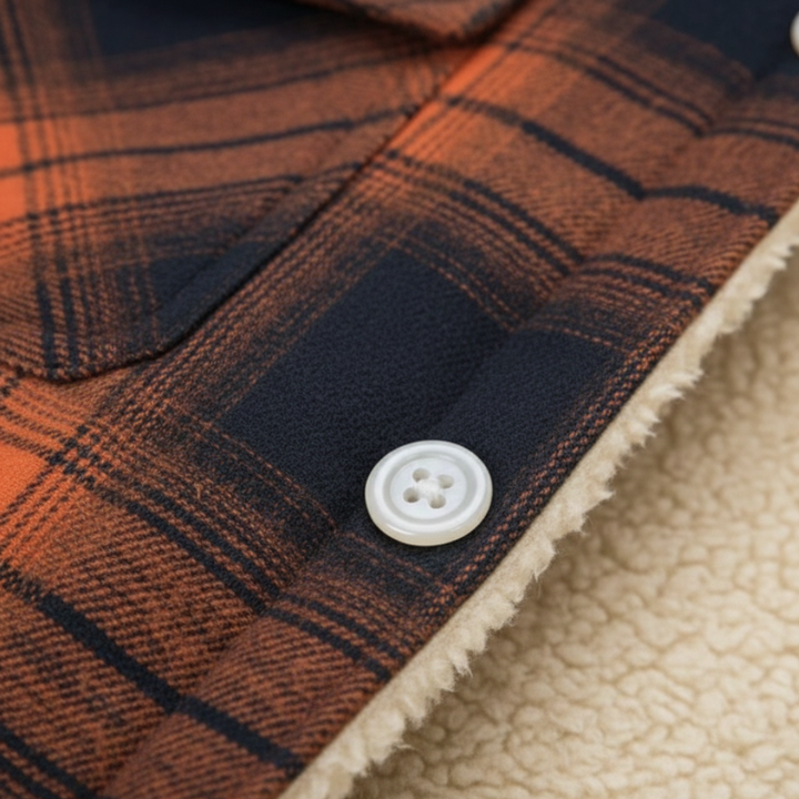 Herrenhemd aus Polyester und Baumwolle mit Karomuster | Altivaro