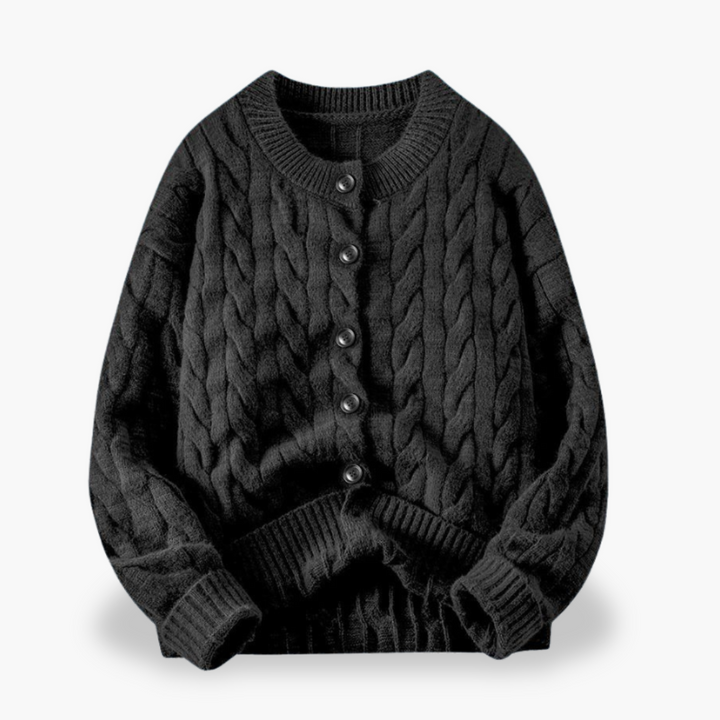 Cardigan Invernale a Treccia con Bottoni per Donna | Altivaro