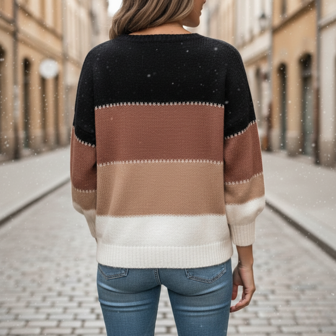 Damenpullover mit Streifen aus Wolle | Altivaro