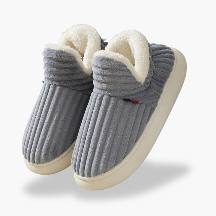 Orthopedic fabric slippers with fur | Altivaro