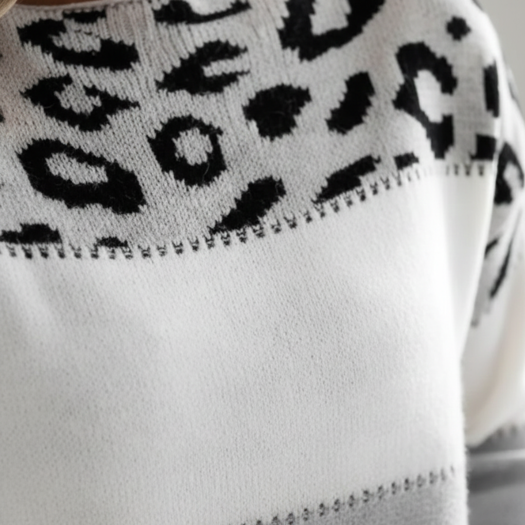 Maglia donna con stampa animalier | Altivaro