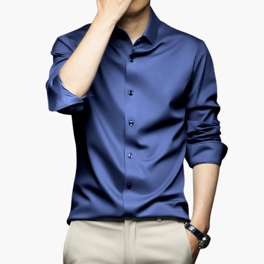 Camicia Elegante Uomo in Raso Slim Fit | Altivaro