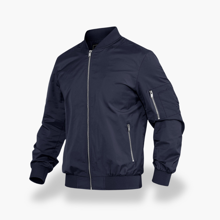 Men's bomber jacket with side zipper | Altivaro
