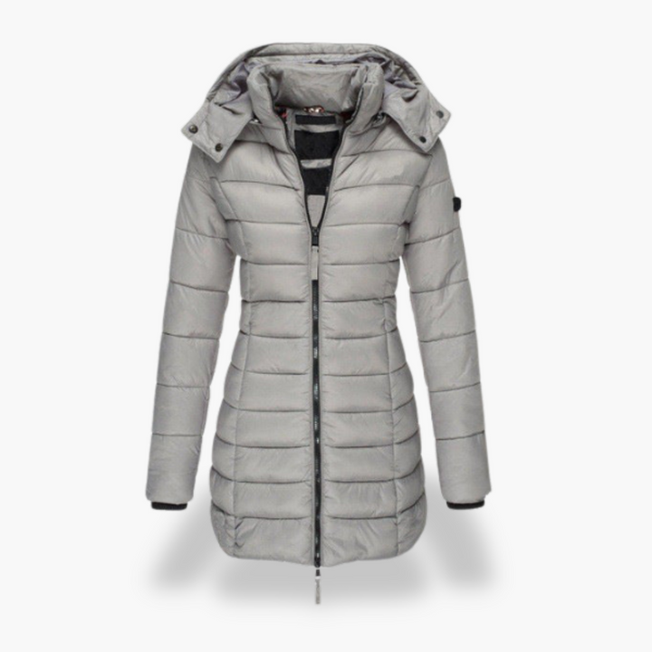 Giacca Piumino Donna Imbottita Cappuccio Nylon | Altivaro