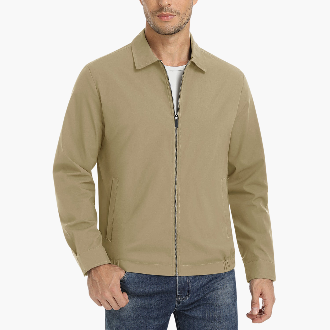 Lightweight Men's Jacket with Stand-up Collar and Zip | Altivaro