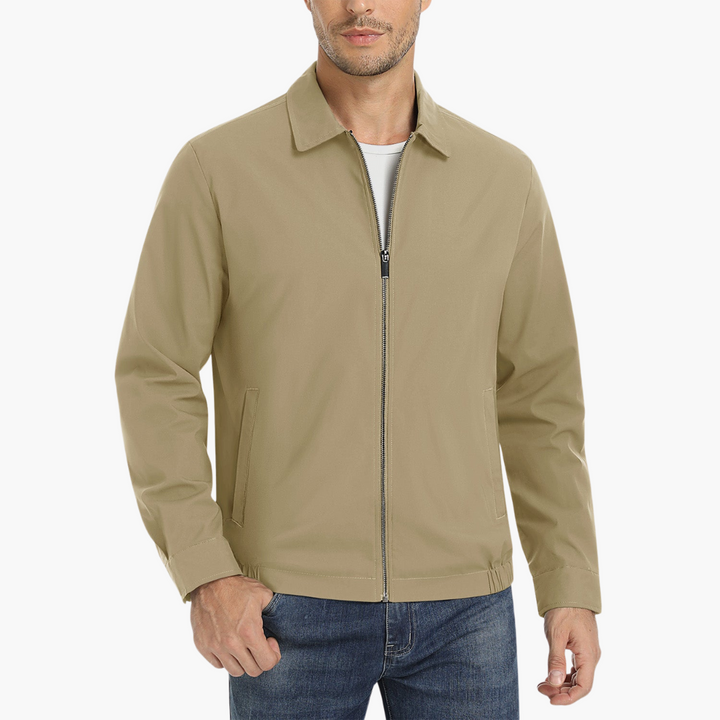 Lightweight Men's Jacket with Stand-up Collar and Zip | Altivaro