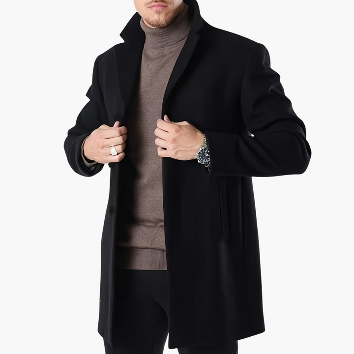 Cappotto Nero Uomo con Bottoni | Altivaro