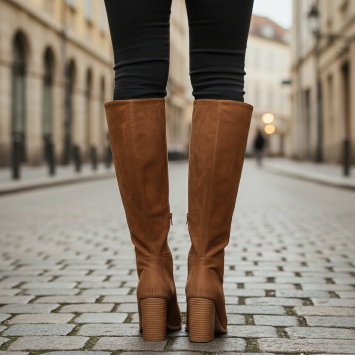 Damen Wildleder Orthopädische Stiefel mit Breit Absatz | Altivaro