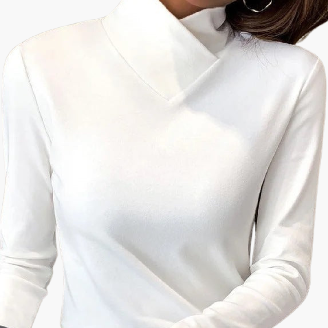 Maglia a Maniche Lunghe Donna Collo Asimmetrico | Altivaro