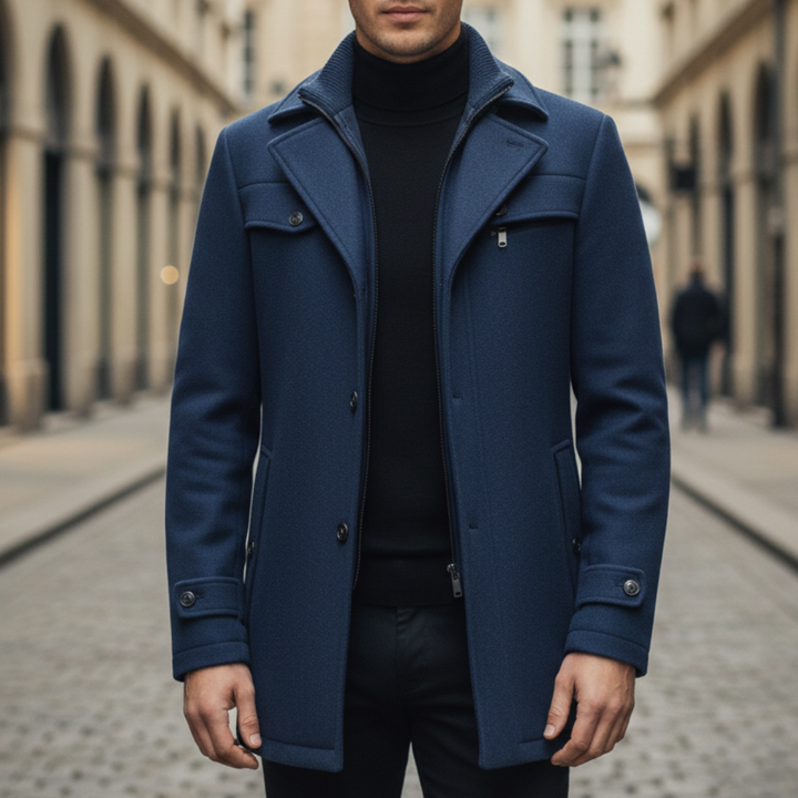 Herren Winterjacke aus Wolle mit Stehkragen | Altivaro