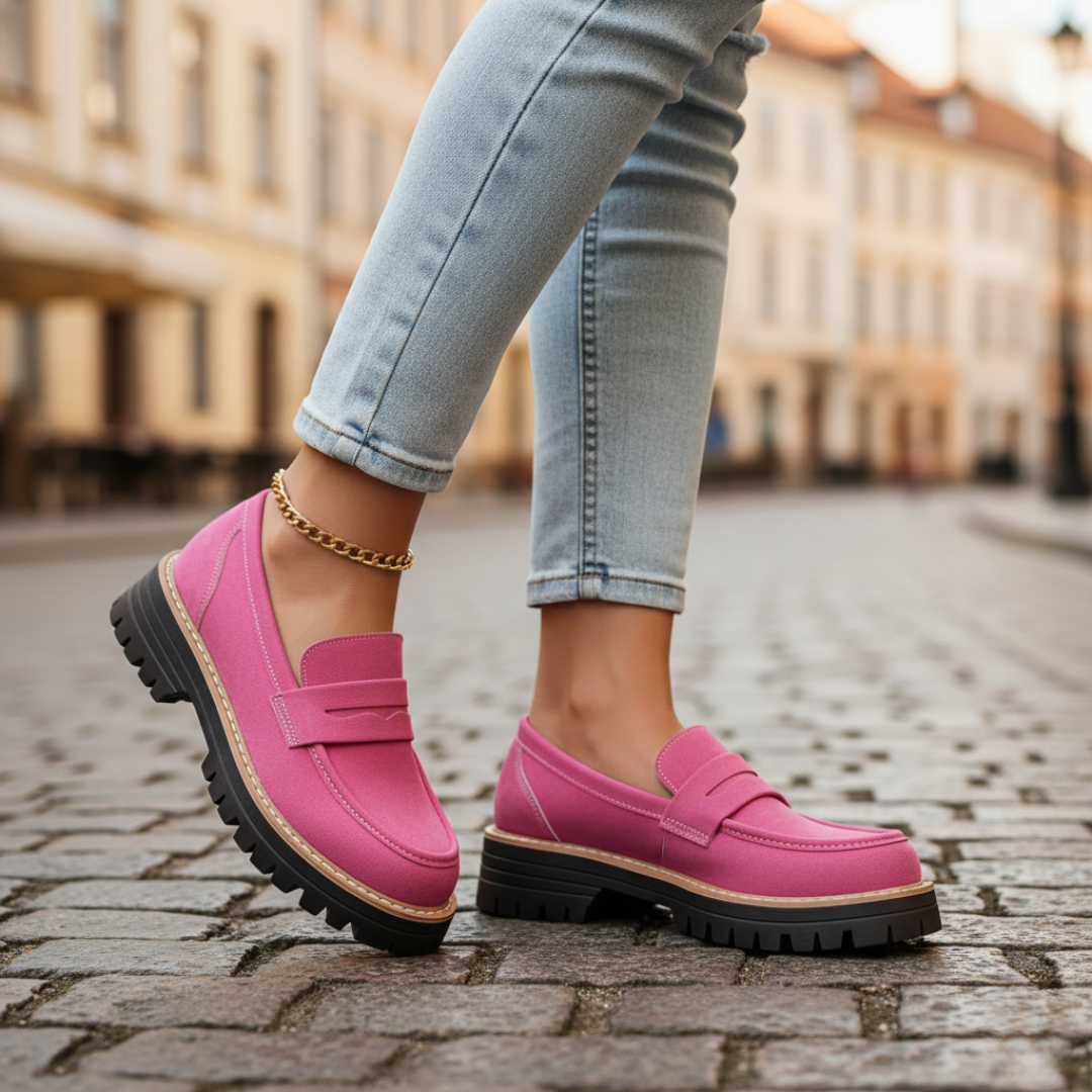 Orthopädischer Damenschuh Mokassin aus Wildleder mit Komfortsohle | Altivaro