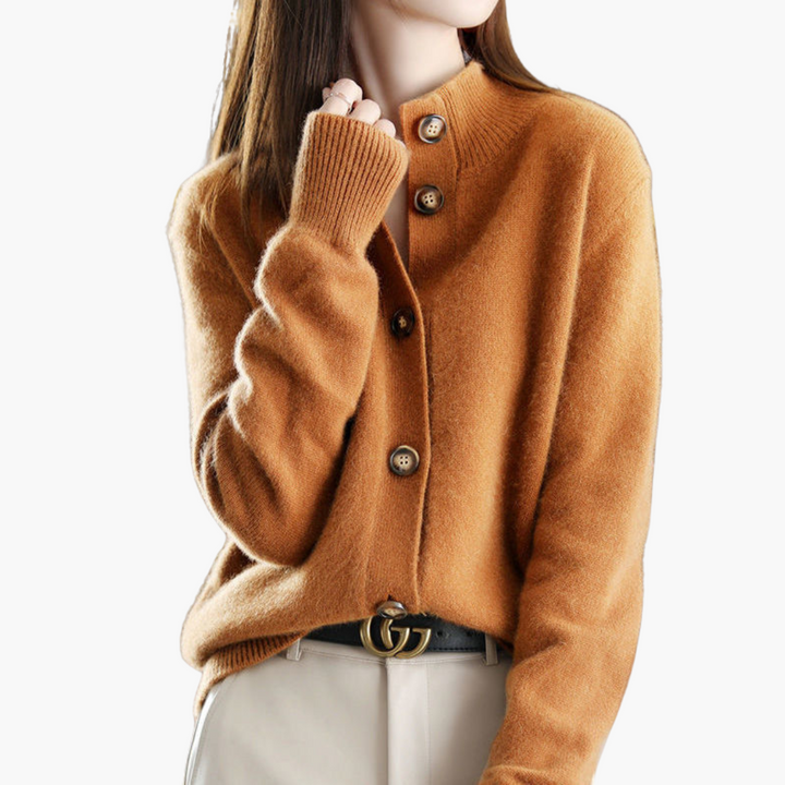 Women's Cardigan in Soft Fabric with Buttons | Altivaro