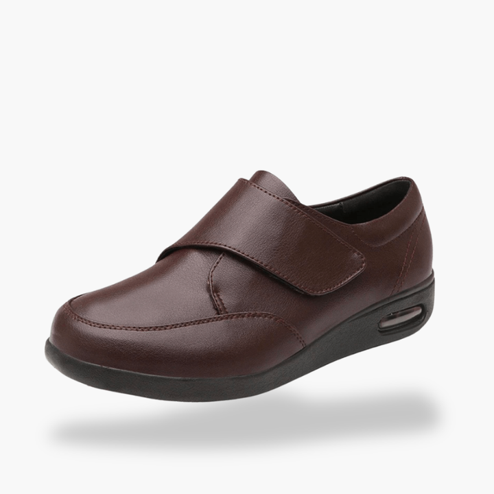 Scarpe Uomo Ortopedico Antiscivolo Velcro Pelle Comoda | Altivaro