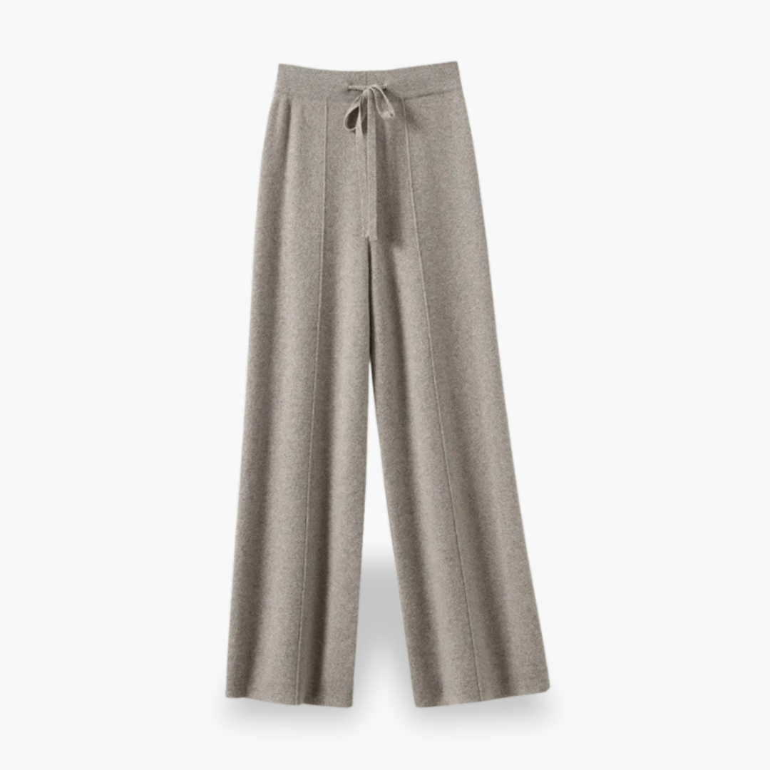 Wide Women's Pants with Drawstring in Fabric | Altivaro