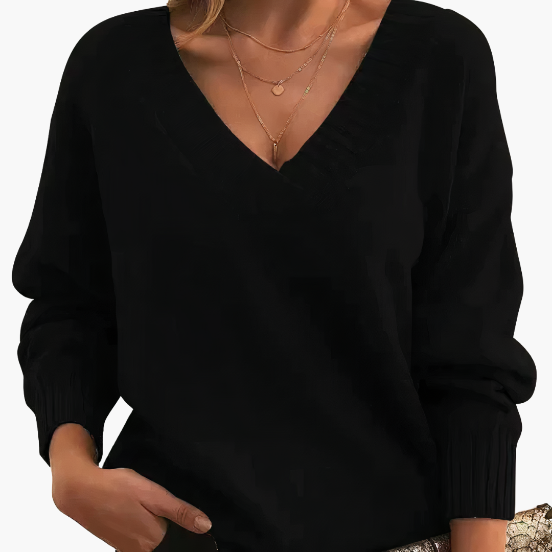 Maglione Donna Viscosa Collo a V | Altivaro