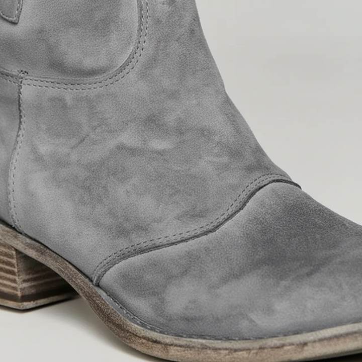 Orthopädische Stiefel aus Leder mit niedrigem Absatz für Damen | Altivaro