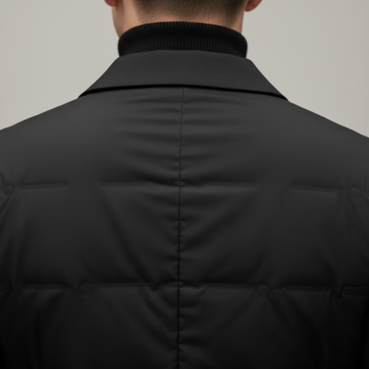 Herren Nylon Daunenjacke mit Kragen und Taschen | Altivaro