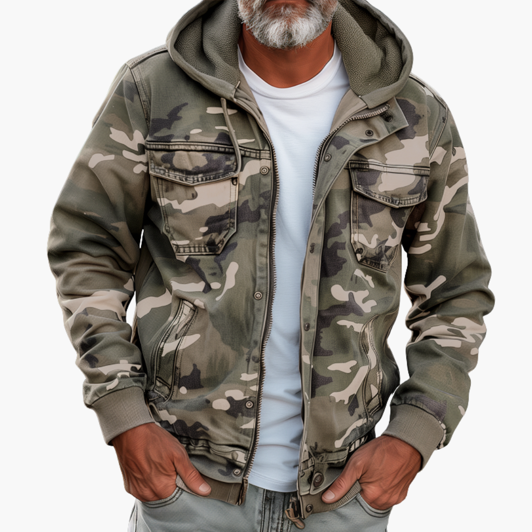 Giacca Uomo Camo con Cappuccio | Altivaro