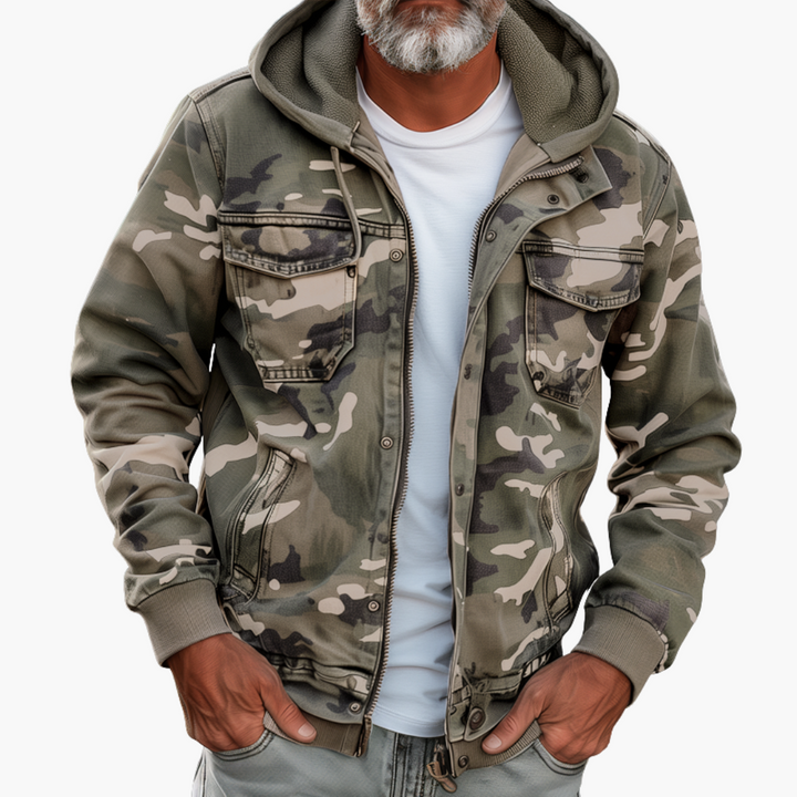 Giacca Uomo Camo con Cappuccio | Altivaro