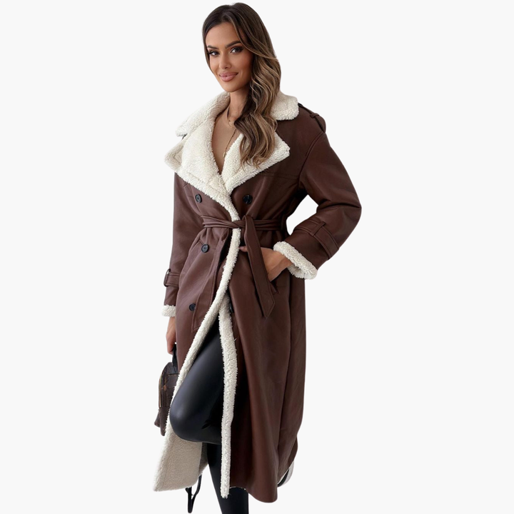 Cappotto Donna Doppiopetto in Pelliccia Sintetica | Altivaro