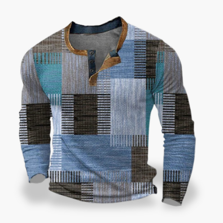 Maglia Uomo Maniche Lunghe Patchwork | Altivaro