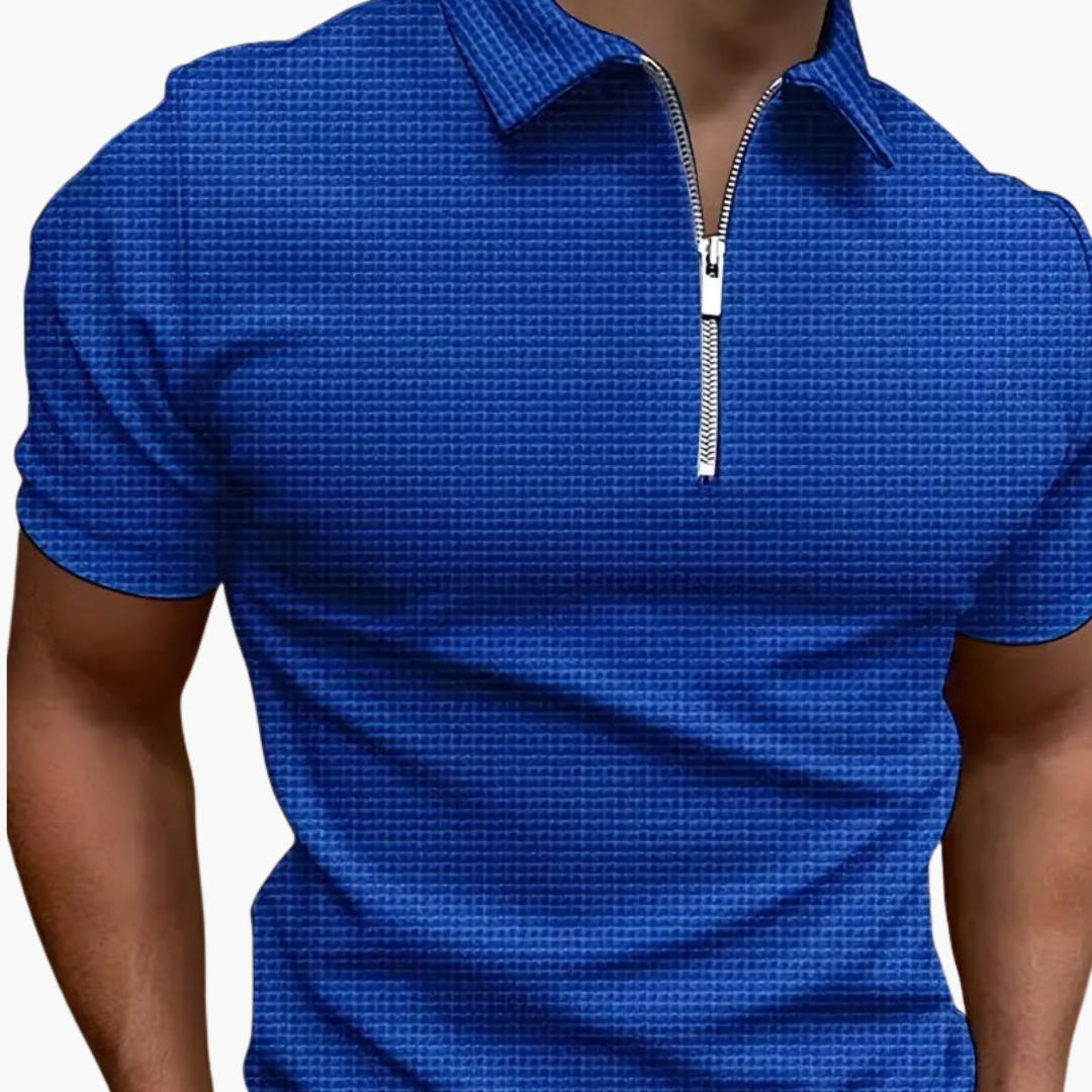Polo Uomo Mezza Zip in Maglia Estiva | Altivaro