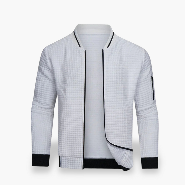 Giacca Uomo con Zip in Piqué | Altivaro