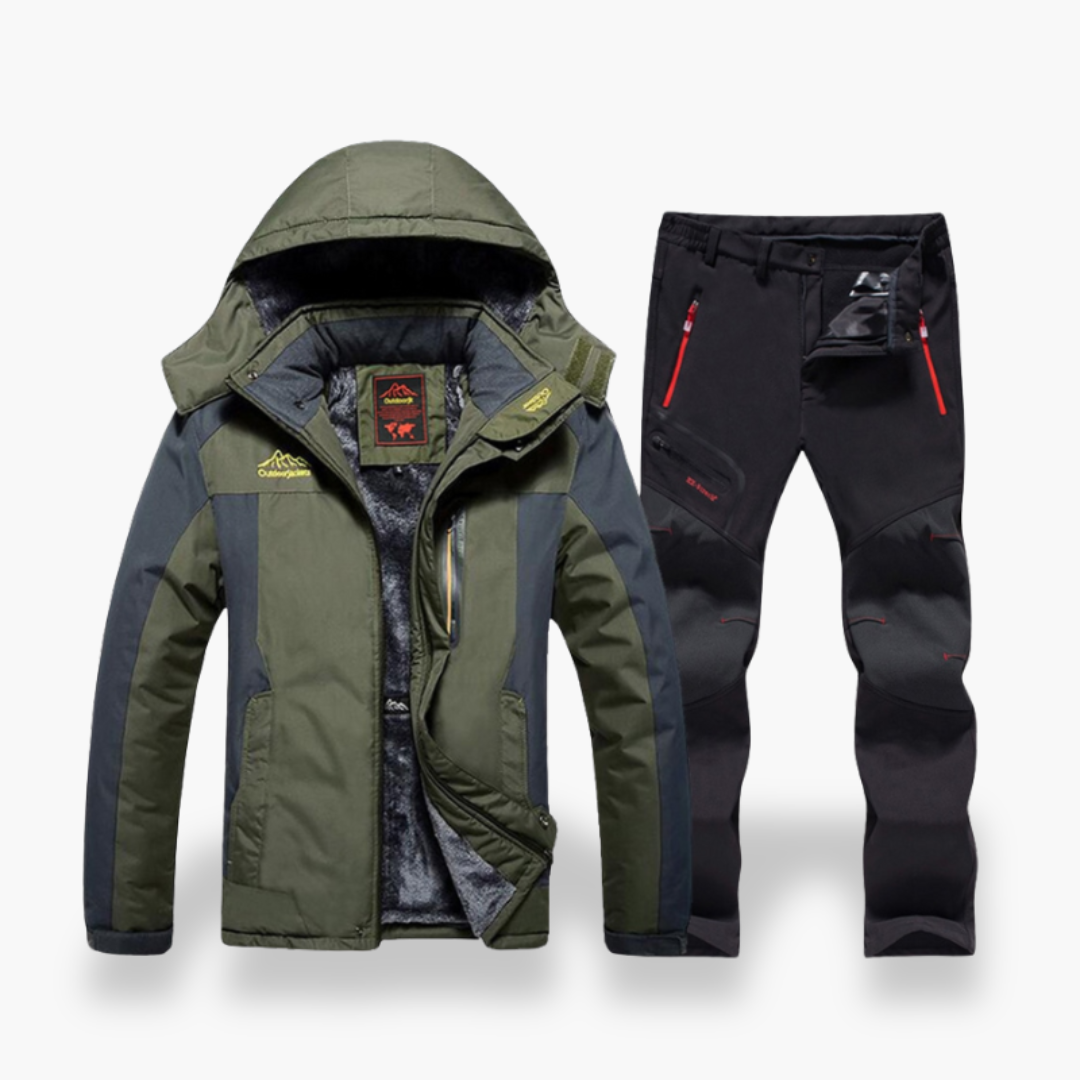 Completo Uomo Outdoor Invernale con Giacca e Pantaloni Impermeabili | Altivaro