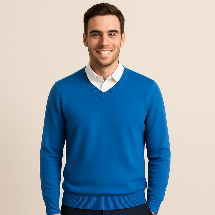 Maglione da Uomo con Scollo a V – Pullover Elegante e Leggero per Look Casual o Formale | Altivaro