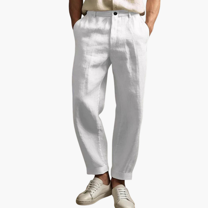 Pantaloni Uomo Lino Slim Fit Casual Estivi | Altivaro