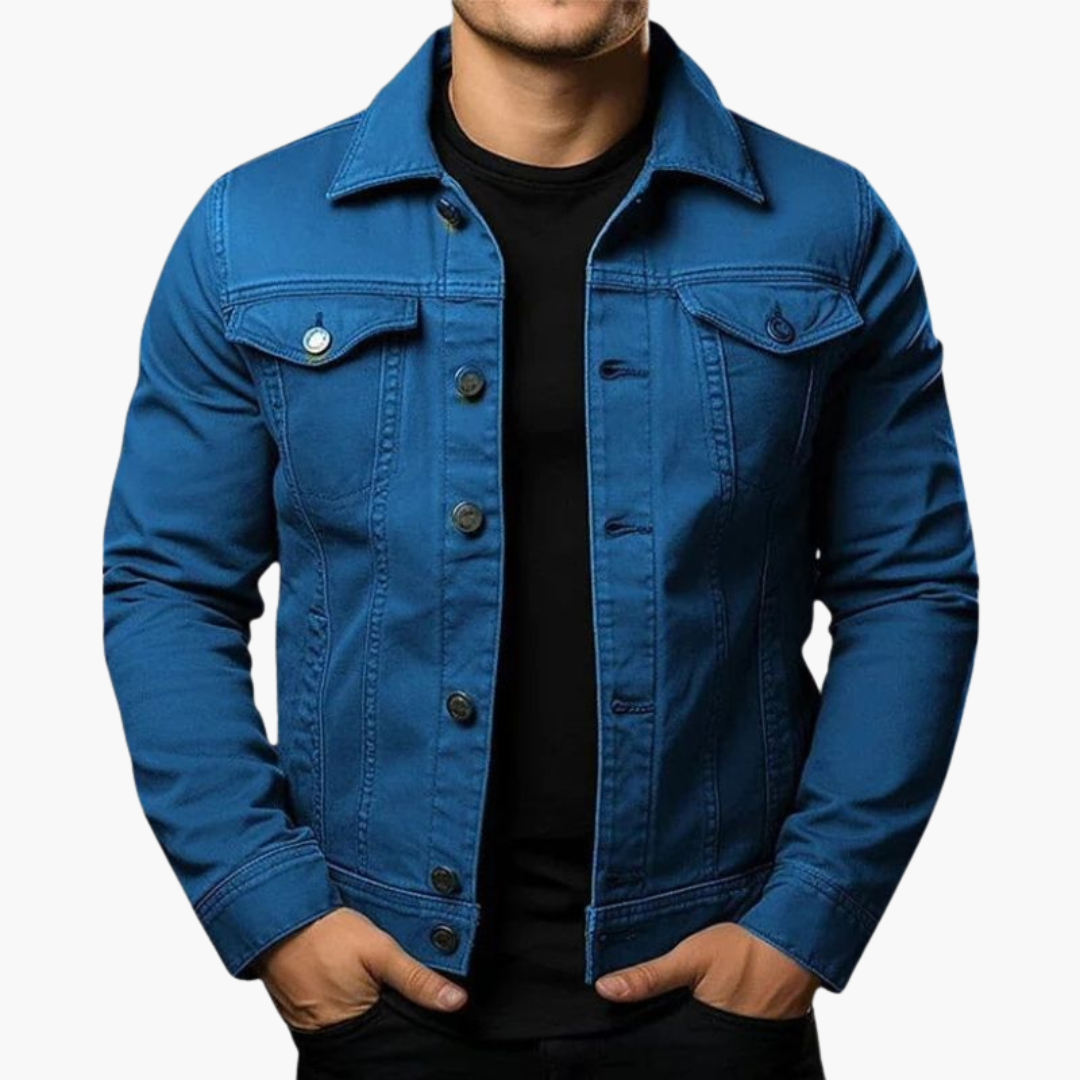 Giacca Uomo Slim Fit in Denim Cotone Casual | Altivaro